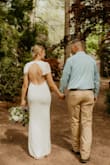 My husband and I had a micro wedding in April and this dress was perfect! I felt like a million bucks wearing this dress and it was so comfortable. I got a tone of compliments and questions on this dress also. With 3 inch heels I did not have to hem the dress at all and it hit perfectly at the ground. Since our wedding was outdoors however the bottom of the dress collected all of the pine straw, mulch and other items in the ground. Would definitely purchase again!! - Kali A.