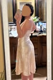 I ordered the S but it was too big in the chest area. I exchanged it for the XS and I am in love! The fit is so flattering and hugs all the right places! The straps are adjustable so you can customize the fit. I would recommend this dress but definitely size down if you are smaller chested! - Taryn A.