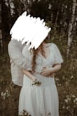If you're thinking about getting it, do it! I was on the fence about ordering this for my engagement shoot as sometimes I can be in between sizes, but I'm so happy I went for it! It's exactly as shown in the product photos (not see-through at all), and looks good on mid-sized gals too! My only complaint was that it's a bit longer than midi on me-making it a bit of an awkward length, but that's what happens when you're not as tall as a model. I just wore heels and it was alright, and could easily be hemmed! - McKenna M.
