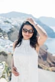 Loved this dress.. very roomy, and I ended up keeping one size smaller. Very comfortable and elegant.. wore it for a sunset dinner in Santorini and couldn't get over how beautiful it looked. - Rachana S.