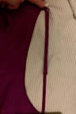I love the color and the outfit design is real cute but the bottoms look like a diaper at the crotch on me and one strap of the top was sewn twisted so it does not fit flat on my body, see pics. I will have to  pull the stitches out, turn strap and re sew it. - Ruth N.
