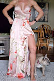 I bought this dress for a summer wedding and it is exactly what I was hoping for.  I ordered xs because after reading the reviews and I am glad I did.  The bust area is quite loose so I would have had gapping if I sized up.  The dress itself is very lovely, well made and beautiful material. - Dallas J.