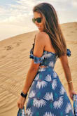 Wore it to our desert safari trip in Dubai and it was THE outfit of the trip. It's flowy, comfortable and fits perfectly. Highly recommended! - Ashley F.