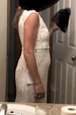 I am in my first trimester almost second. Getting married at around 20 weeks pregnant and for me, it was to form fitting. - Rachel B.