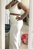 Love these pants (outfit)! Wasn't sure how they would fit on me as I have really thick thighs, but they're great! Fits great at the waist and is perfectly high-waisted. Def recommend it to other plus-size women eyeing this outfit. - Kelly S.