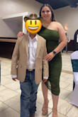 When I tried it on it fit perfectly! Hugged my body in all the right places! Got many compliments on the color and fit! I didn't like how the mesh hung on the bottom of it, but overall it worked out! - Cynthia V.