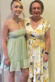 I had ordered large but it was too tight in the bust. I was amazed that the return process was easy and the next size up arrived quickly. 
Wedding guests loved it and the colors fit perfectly with the color theme! - Geri C.