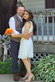 The dress fits very well. The fabric is high quality, is very beautiful and I was very satisfied with my purchase. I'm a short person and the length was perfect. I super recommend this dress and this company. Ahh, and it arrived very quickly. I wore this dress for my Wedding. - Milena L.