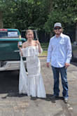 Absolutely love everything about this dress! The only thing I would change is the tightness of the sleeves. Fun tip, I used a keychain with a clip to clip to the dress so the train didn't drag! - Addison Y.
