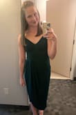 Originally ordered a medium based on reviews, and it was huge! So glad I exchanged for a size small. I absolutely loved the color, style, and fit! I never gotten so many compliments before! Everyone loved it and I felt like amazing in it. - Kiley E.