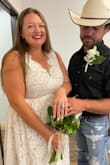 The dress was a perfect fit for my perfect wedding day!!! - Marie H.