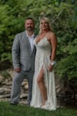 I bought this dress to get married. It was perfect. I got so many compliments and people asking where I got my dress you would have thought I spent a lot of money on it. True to size. It is a little long but did not bother me. If you are on the fence..buy It! - Karen M.
