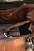 The dress is beautiful. It was a bit tight in the middle and the top was too loose. I ended up having to use dress tape that now will not come off the dress. Don't use dress tape! - Veronica W.