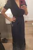 Beautiful dress and fabric but even though it was good length (with medium heels) and the sleeves fit well on me, the top front was very baggy. Perhaps it looks better on someone with a longer torso like the model. I was on the edge with it and I ended up returning it. - Leslie R.