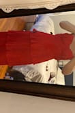 This dress is so cute! Fancy with a bit of personality. I was worried about the "poof" people were talking about, but it fits me fine and I may just pin it a bit at the sides. I'm short so it's not quite a midi but still will show my heels. - Julia S.
