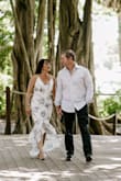 I love this dress! I wore it for my engagement pictures and it was perfect. I'm 4'11" and I wanted something long and flowy and this was the perfect dress! I felt so pretty and feminine in this dress and it hugged all the right curves! - DAWN D.