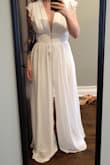This is so so cute. I love how it fits through the top and I feel sexy without showing off too too much. The kegs are insanely long :)
Will be keeping but having the length taken in - Shana L.