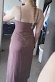 I haven't worn this to the wedding yet but it fits me better than anything I've ever tried on. The bust fits so perfectly I don't even need a bra which never happens, and the waist doesn't make you look extra wide like a lot of dresses with this layered style do. I can't wait to wear it out. One thing that might get to people with bigger chests is the tiny straps that may dig into the shoulders, and I don't know if it shows sweat yet. But honestly it's an amazing dress. Adjustable straps too which is a huge perk. - Rachel D.