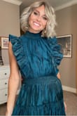 Gorgeous dress! Love the fabric and color! Fits like a dream I feel very glamorous in this dress. - Julie H.