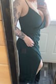 Really beautiful dress! Perfect for my hips, just a little loose at the stomach area but nothing dramatic. I'm 5'7, the dress is floor length and she's going to be perfect with heels! - Megan B.