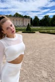 I absolutely love this outfit! Both classic and sexy and at the intersection of classy and casual. I wore it while traveling in France and got a lot of compliments about it. It's also very comfortable and works with warmer temperatures. - Megane R.