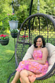 This dress is gorgeous, comfy and runs true to its size! - Rashel R.