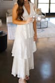 I loved this dress. If I could wear it every day, I would. It was so comfy and such a hit for my bridal shower! It was flattering in the chest area. The layers were just enough to make you feel feminine and sassy at the same time. - Leigh A.