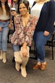 These are exactly the thigh high boots I'd been looking for for so long! Comfortable pointed toe, plenty of room for the foot but not too wide, and a boot shaft all the way up my long legs!! I'm 5'8 and these babies hit my mid- thigh so if you're any shorter, do consider that. I get compliments multiple times a day when I wear these. I've paired them with outfits at the office (picture attached AND also paired with another Lulu's item- floral chiffon top), and outfits for brunch or general going out. At the end of a long day, my feet are not fatigued from wearing them. These boots are absolutely perfect! I highly recommend. - Nia S.