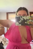 This fit everywhere but up top. It's definitely not a dress for women bigger than a 34 band size because the way the wrap is made, you can't adjust the top. There's a huuuuge space in the middle and so much extra fabric in the cup area. It's very cute if you're a tiny gal. - Kayla D.