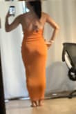 I really wanted to love this, based on the reviews. The material was not what I expected. It was like a shimmery mesh that snagged easily. It almost looked/felt like terry cloth from the 70s. The fit also just made my hips look large. Just wasn't a great dress for me. - Lisa D.