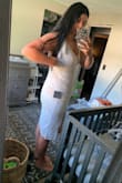 I bought this for my bridal shower tomorrow and I am obsessed! It is the perfect length and fits perfectly! I am able to not wear a bra as the straps are adjustable and give good support. - Alexandra P.