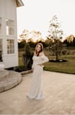 This dress was so comfortable and pretty! It matched our aesthetic perfectly. However, there's a few issues. I'm normally a large and I had to exchange for a medium and the zipper on the 2nd dress was so cheap. It almost broke on my wedding day. Also, I had to cut the cheap lace off from the top. But other than that, I loved it! Oh also- we had a May wedding in Texas and it was very breathable I didn't sweat at all! - Madison R.