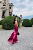 Last-minute delivery which thankfully arrived on time for a wedding in Italy. The material is so soft and very comfortable. I don't have a large bust, but this one hugs just right! The color is gorgeous and looks very expensive despite the price. 10/10 would buy in different colors for various events! - Shar A.