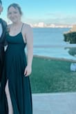 12 weeks pregnant and ordered a small!
It fit perfectly everywhere except my bust as I have a larger bust. I wouldve sized up to a medium, but they were out of stock. 

It was so soft and comfortable! Made me feel super beautiful! - Rachael H.