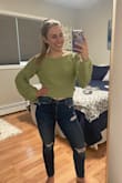 This sweater is not only the perfect color, but its sooo comfortable and the back gives it just the perfect amount of flare! I love it and cant wait to wear it! - Dynnea B.