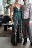 Wore this to my cousin's wedding. The material is wonderful: flowy without being prone to wrinkling, well lined, and structured.
I received so many compliments from family and random people in the hotel. Definitely a winner. - Jackie F.