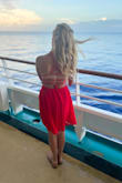 It was an absolutely perfect dress for our formal night on our cruise. Fit perfectly and the lace up back makes it very versatile. - Kali G.
