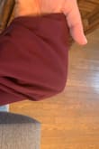 Loved this dress in general. It's very cute but the ties don't allow for the spacing to be closed. I thought it would be able to slide to tighten. The color looked very purple in natural light but more red-burgundy indoors. I had to return it because I needed a bridesmaid dress and didn't want to take chances with the color. If it were for anything else though, I would have kept it. I did have to size up from what I normally wear but I'm also sometimes between sizes so it's tough. Beautiful dress but didn't work out for my needs. - Casey R.