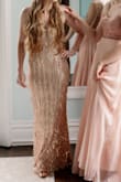Wore as a bridesmaid dress in a bridal party where everyone was supposed to be "rose quartz" but different textures & worked great for this. Runs small for curvier lower half - usually a SM/Medium and ended up getting a large. - Annamarie B.