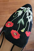 Fit: Runs Small
Size 10 has fit me in all the other Lulu's shoes that I have (if a bit narrow sometimes), but these aren't even close.  They're at least a full size smaller than they should be.  The embroidery is beautiful and seems to be of good quality.  I was really excited about these shoes, but there's no way I can wear them and they're not eligible for return or exchange. - Nicole P.