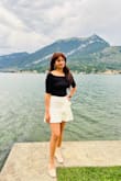 I wore this top with white skirts, it looked cute. - Poonam G.