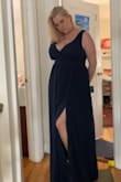 I had to return my 1x and size up to a 2x. The process was easy and painless. I thought the slit came up a little lighter but I loved the flowyness of this dress, I keep swooping and twirling around because I felt like a princess. I'm always wary of buying dresses online but I was very happy with this dress. - Kristin C.