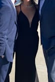 Purchased last minute for a formal wedding. It was beautiful, fit great and very sexy. My only complaint is the side zipper has an extra piece of material that stands out. - Debbie M.