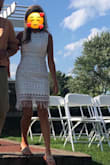 I purchased this dress for my rehearsal dinner and WOW! Talk about a stunning dress! It's a perfect blend between summer chic and formal fabulous! I struggled finding a dress for my wedding rehearsal for MONTHS until my friend told me to try Lulus. This dress was true to size and absolutely beautiful. Everything from the open crisscross design below your chest, to the frills at the bottom- this dress is nothing short of amazing. I felt beautiful while also not feeling like I couldn't eat all of the food I wanted! (We all know that's the downside of most dresses!). Easy to move around in, you don't have to wear a strapless bra, and breathable! Definitely recommend! - Megan B.