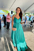 I'm obsessed with the color and how the light reflects off this dress. It looked and moved like the ocean. Many compliments. So glad I got it. - Christina M.
