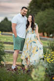 Medium would have been the ideal size if It had not been for breastfeeding. Returned a medium, and got a large. Had to do some tailoring on the bust area for comfortability. I loved the dress! - Rocio G.