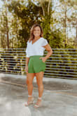 Wore these for a photo shoot and they photograph beautifully and were so comfortable to move in for the shoot and also for the rest of the day. Got a ton of compliments! Color really pops, and the satin makes for a nice casual elegance. Only thing is they're ever so small in the waist. I alternate between small and medium bottoms in Lulus and while the small fit me best in the butt, the waist was smaller than other items I've worn from Lulus. I went with M in case I wore a cropped shirt and am happy with it. Recommend ordering both sizes since returns and customer service are so easy. - Lindsey S.