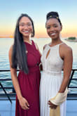 Wore this dress to a grad school boat cruise and felt like I was appropriately dressed. 

I was very surprised that a size M worked for my cup size. If anything I think I might have wanted it a little smaller on top to just hold the girls in a little more. 

Waist and hip measurements for the dress worked well for me.

I think other reviews mentioned this but my goodness the length of this dress is so off. I'm 5 foot 8 and wore 3 inch heels with this dress. The whole night I was struggling not  to trip. If I had more time I definitely would have wanted to get the dress hemmed. - Elena C.
