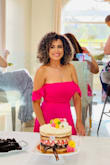 I loved that outfit, the color is super bright. Fits perfect. I wore it for birthday party everyone loved that - Camila R.