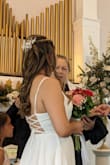 I used this dress for my wedding, I felt so pleased with the cloth material. I ordered a 4 size which was just perfect for my waist, nevertheless just a little loose for my bust, and of course, I am very short so I had to tailor the length. - Jessica P.
